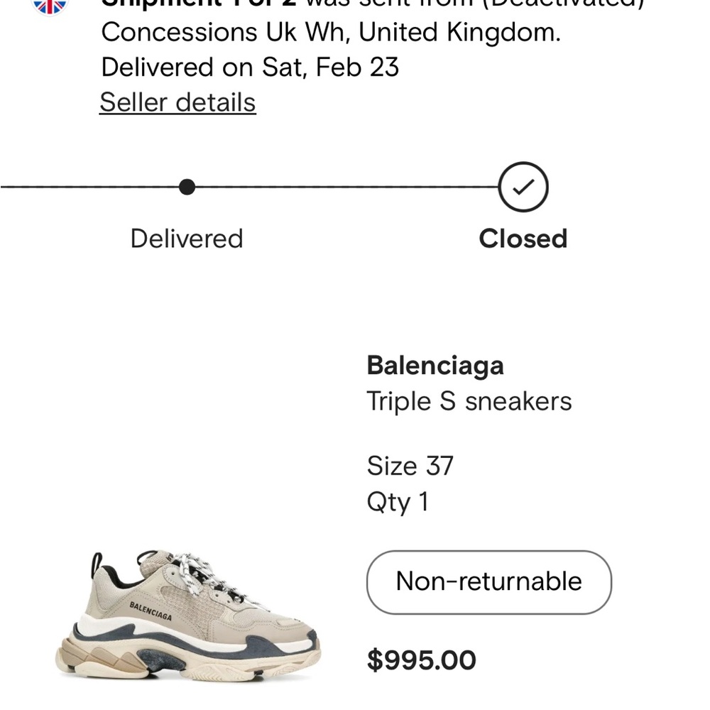 Balenciaga Men's Beige Sneakers - Picture 3 of 3